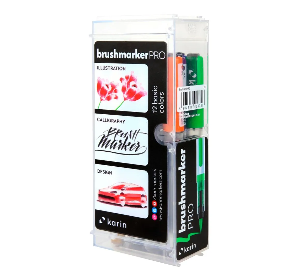 Discount karin Brushmarker PRO Set, 12 Farben