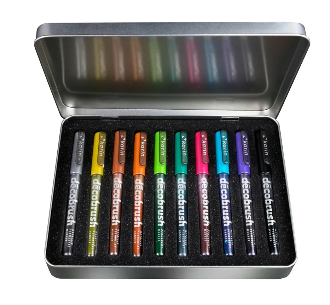 karin Decobrush Metallic, 10 colours set