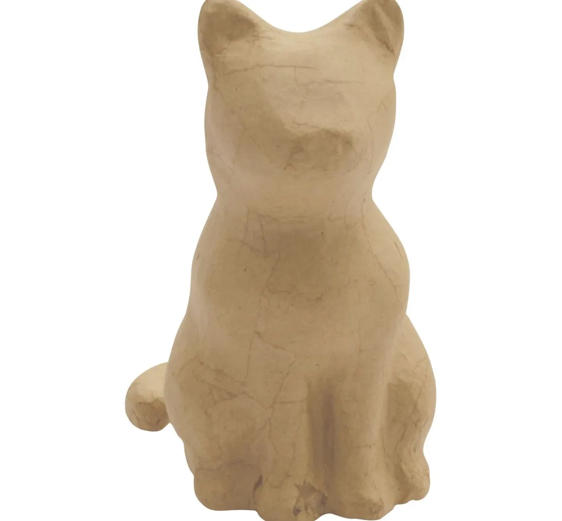 Hot décopatch Katze sitzend, Pappmaché