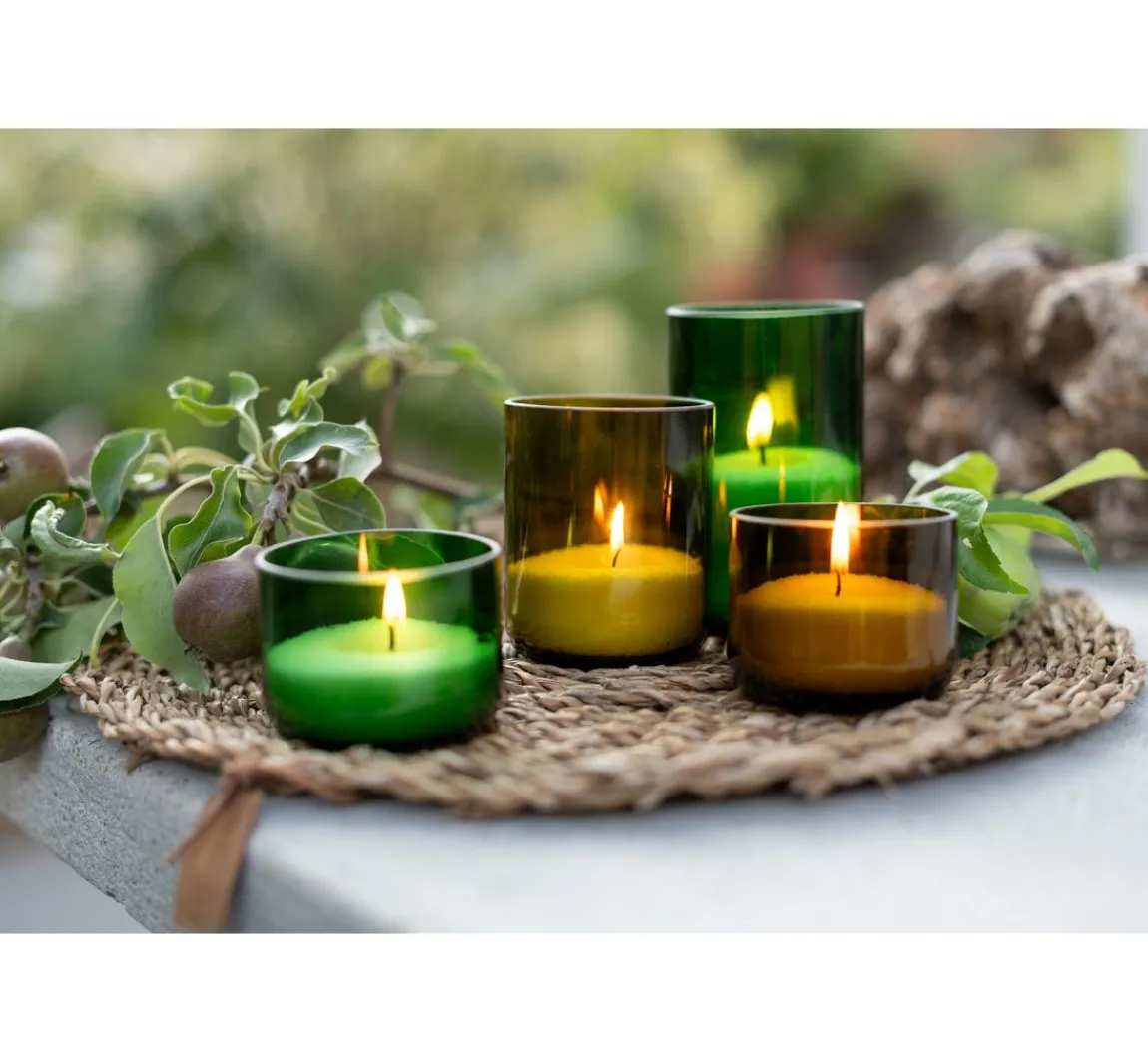 New Wenzel Kerzen-Sandgranulat mit Duft, Set mit 4 Dochten