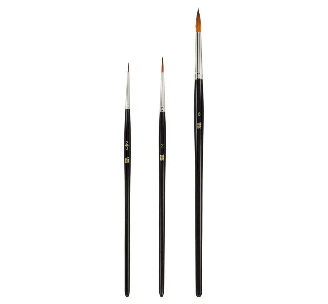 Hot VBS Kolinex Synthetik Pinsel "Fein", 3er-Set
