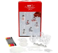 Best creativ company Komplett-Set "Weihnachtskugeln mit Schnee"