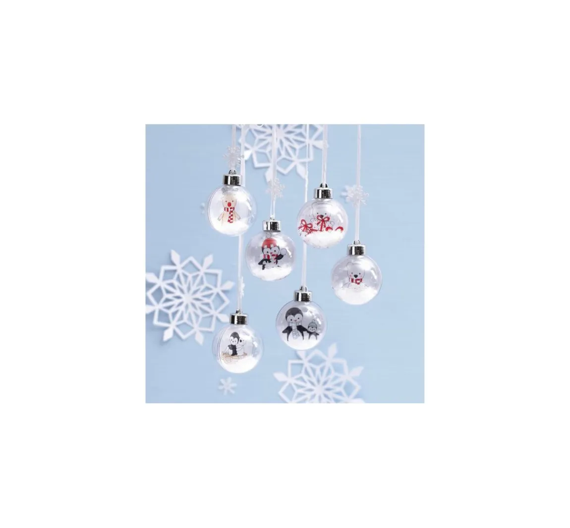 Best creativ company Komplett-Set "Weihnachtskugeln mit Schnee"