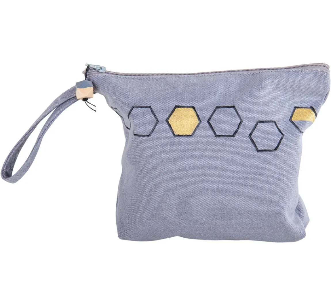 Best Rayher Kosmetiktasche mit Reißverschluss, 22 x 17 cm, Grau