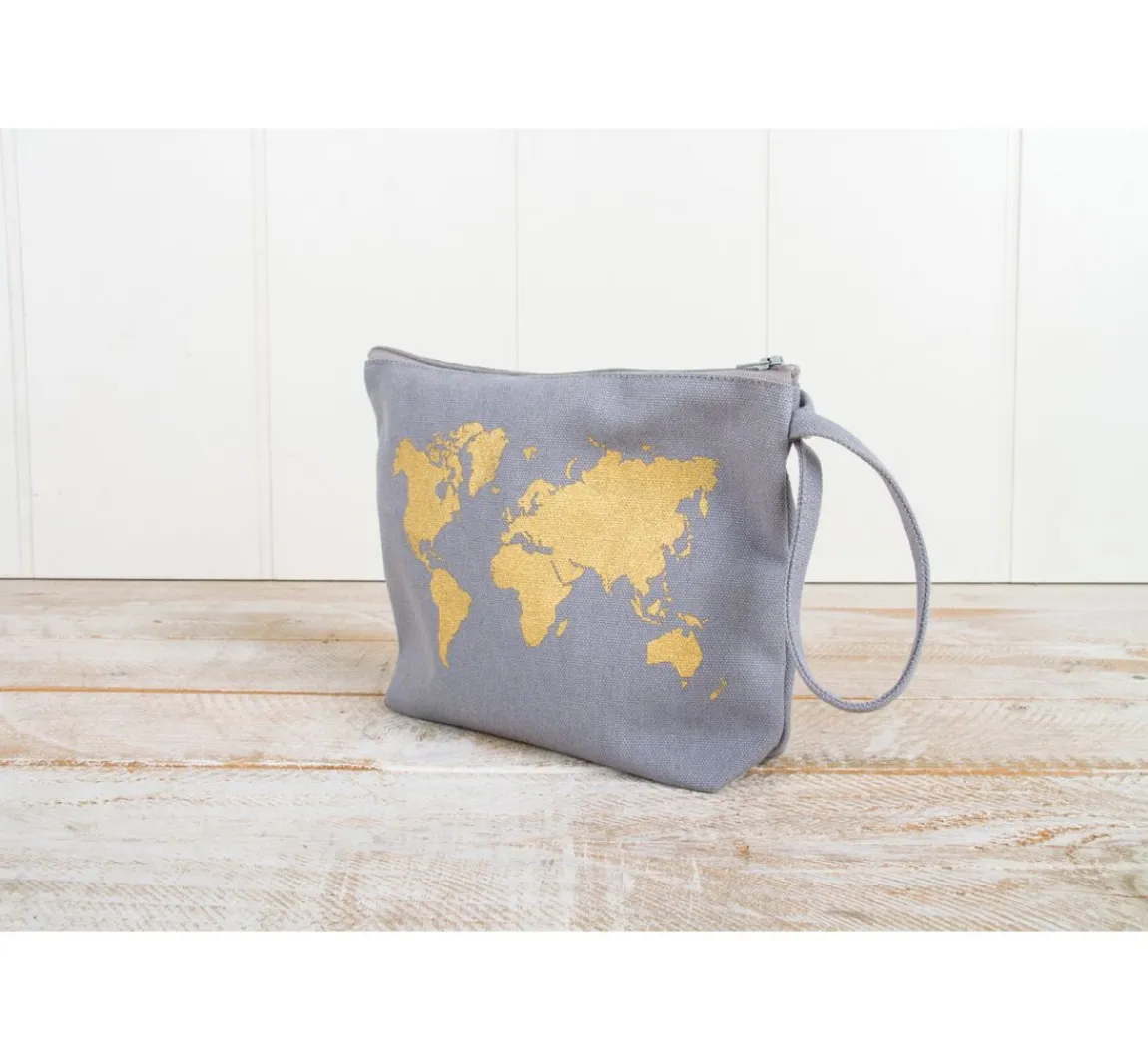Best Rayher Kosmetiktasche mit Reißverschluss, 22 x 17 cm, Grau