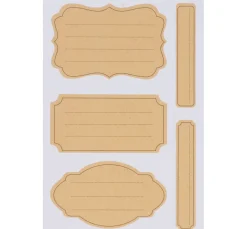 Meyco Kraftpapier Sticker "Etiketten liniert"