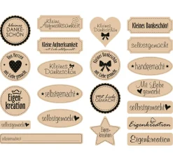 Outlet Meyco Kraftpapier-Sticker "Selbstgemacht"