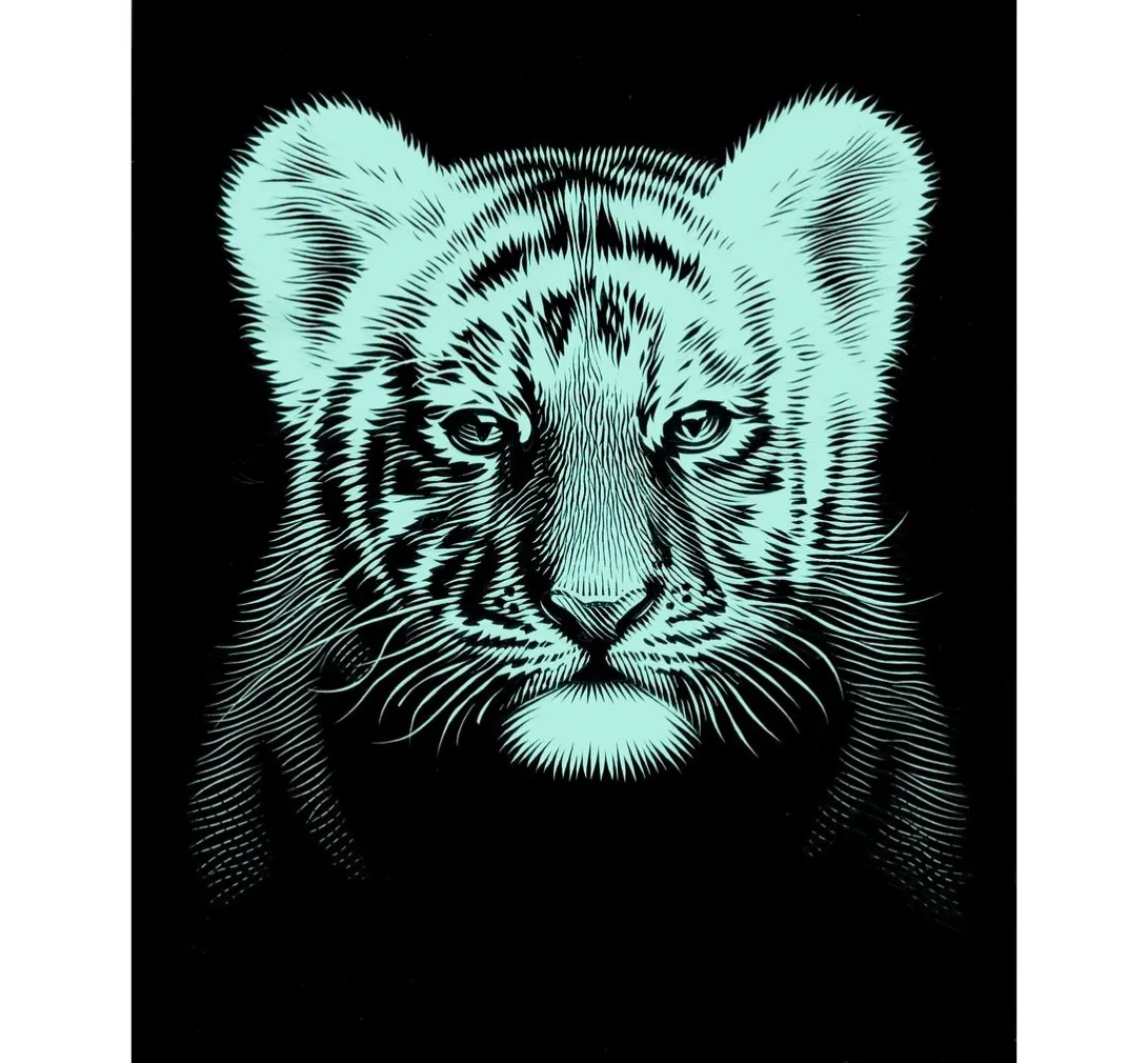 Online Mammut Kratzbild "Tigerbaby"