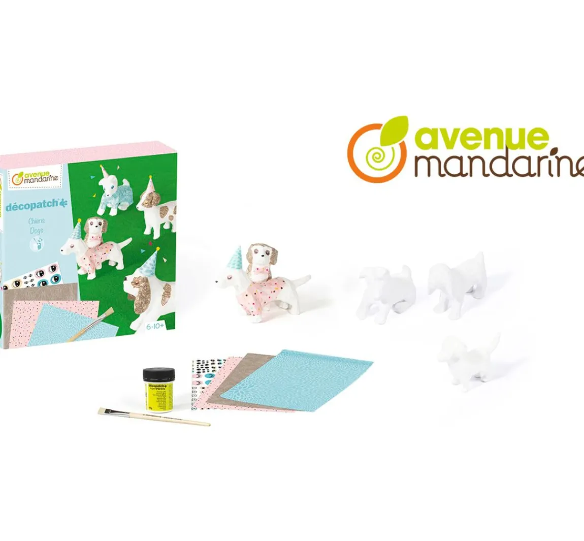 Best My Mandarine Kreativ-Box Décopatch "Hunde"