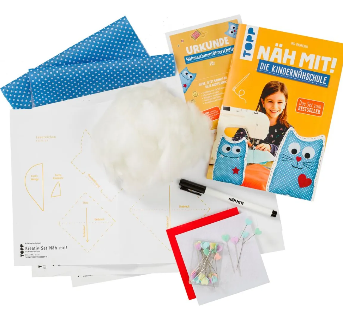 Outlet Topp Kreativ-Set "Näh mit! Die Kindernähschule"