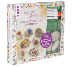Clearance Topp Kreativ-Set "Sag's mit Blumen - Florale Botschaften auf Steinen."