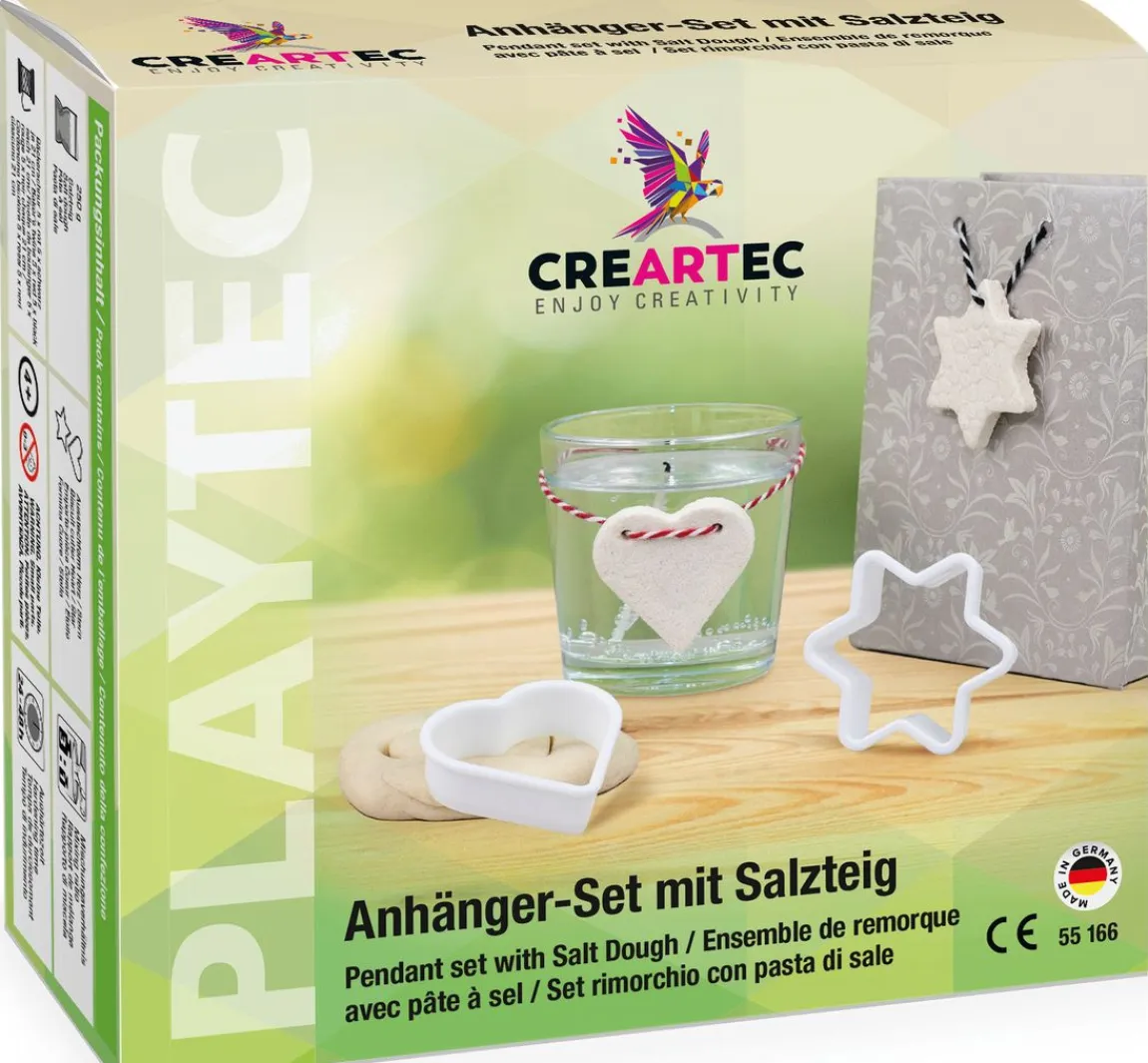 Discount CREARTEC Kreativ-Set "Salzteig Anhänger Herz & Stern"