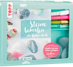 New Topp Kreativ-Set "Steine bemalen im Boho-Look"