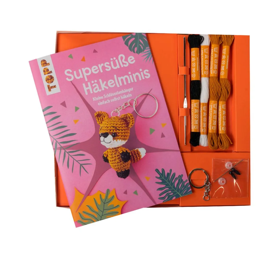 New Topp Kreativ-Set "Supersüße Häkelminis. Anleitungsbuch mit Material zum Sofort-Losleg