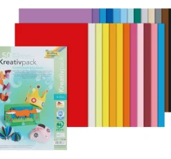 folia Kreativset Tonpapier & Fotokarton, 50er Set