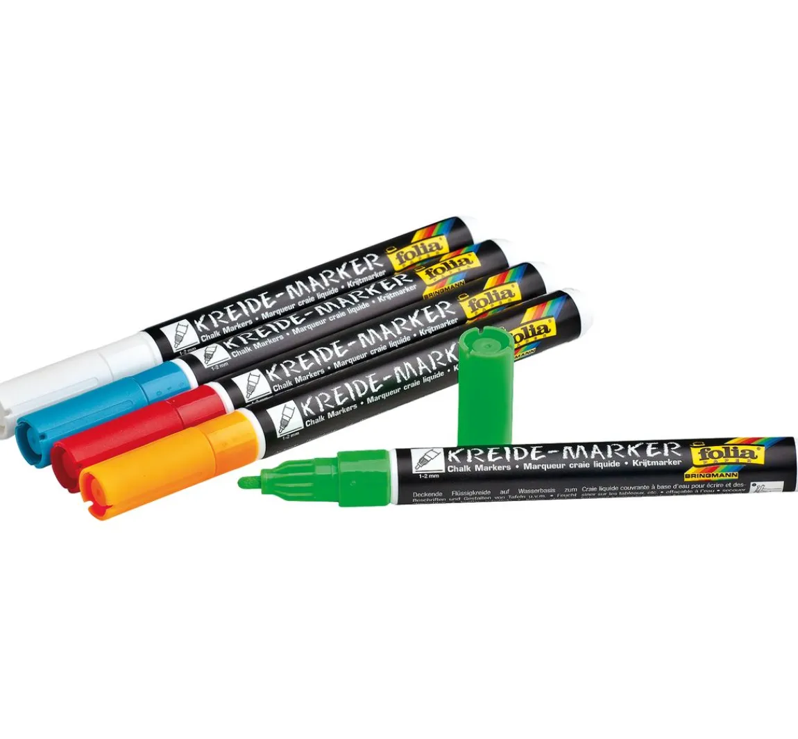 New folia Kreidemarker, 5er-Set