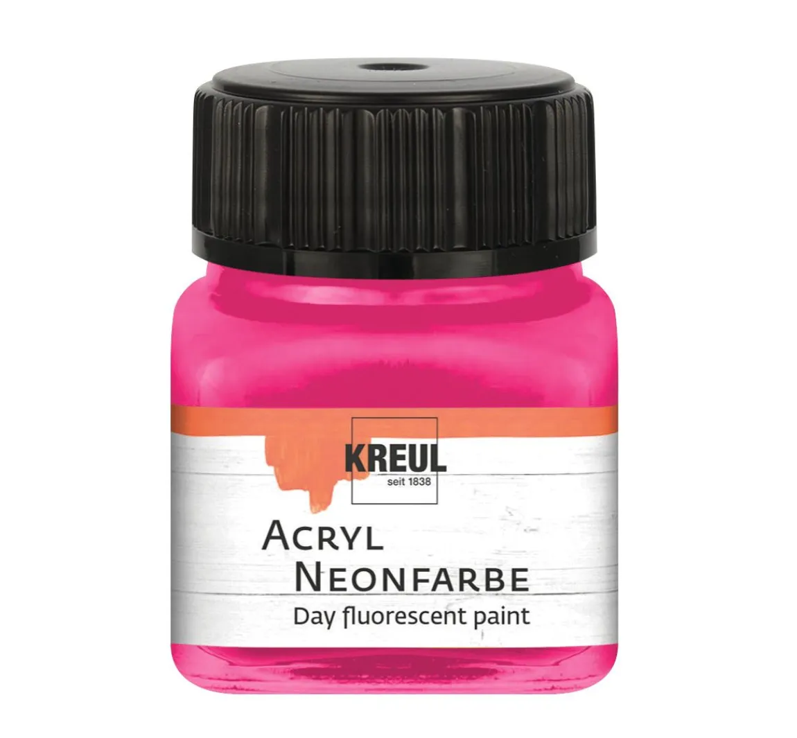 Hot Kreul Kreative KREUL Acryl Neonfarbe, 20 ml