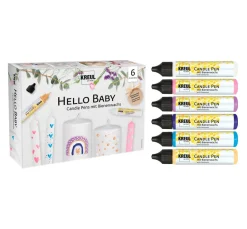 Outlet Kreul Kreative KREUL Candle Pen "Hello Baby" 6er-Set