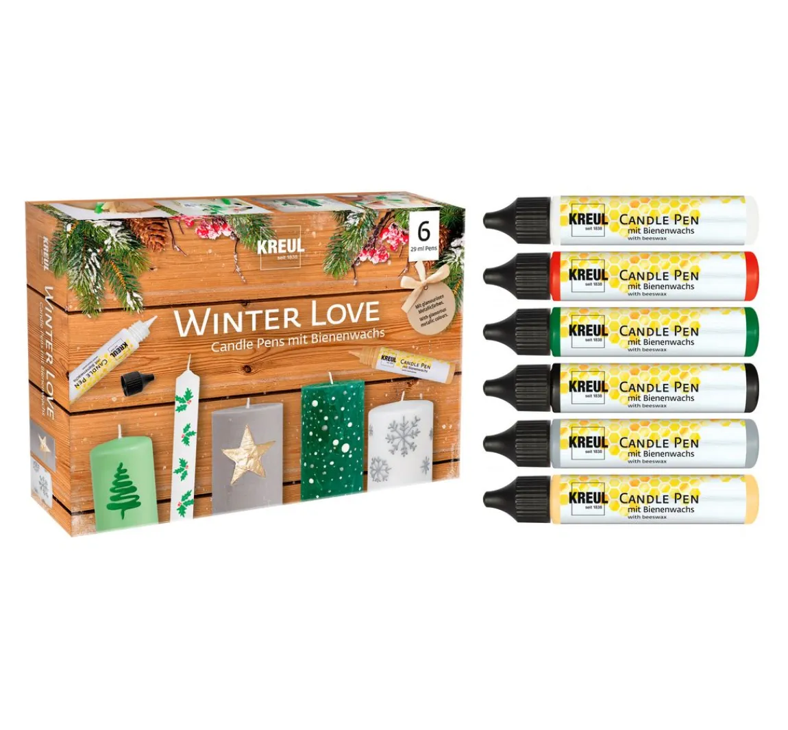 Hot Kreul Kreative KREUL Candle Pen "Winter Love" 6er-Set