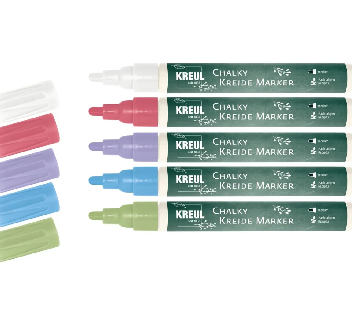 Clearance Kreul Kreative Kreul Chalky Kreidemarker - Set, 5 Farben