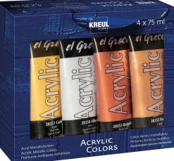 New Kreul Künstler KREUL el Greco Acrylic "Metallic Colors", 4er-Set