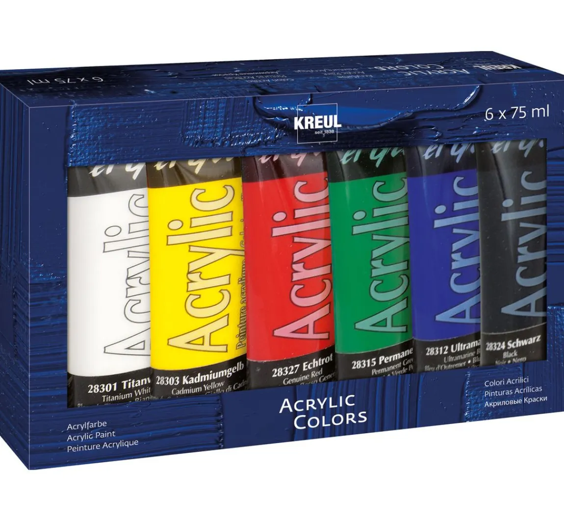 Best Kreul Künstler KREUL el Greco Acrylic-Set, 6 x 75 ml Tuben