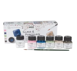 Discount Kreul Kreative KREUL Glass & Porcelain "Chalky-Set", 6 x 20 ml