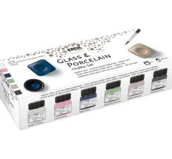 Discount Kreul Kreative KREUL Glass & Porcelain "Chalky-Set", 6 x 20 ml