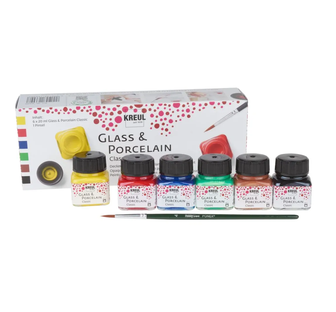 Online Kreul Kreative KREUL Glass & Porcelain Classic-Set "Grundfarben"
