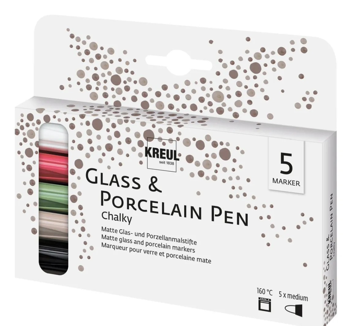 Outlet Kreul Kreative KREUL Glass & Porcelain Pen "Chalky" medium