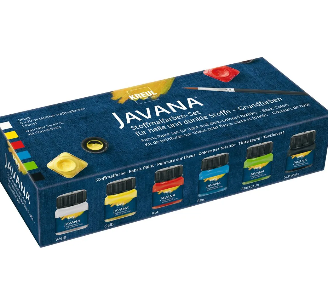 Hot Kreul Kreative KREUL Javana Stoffmalfarben-Set "Grundfarben"