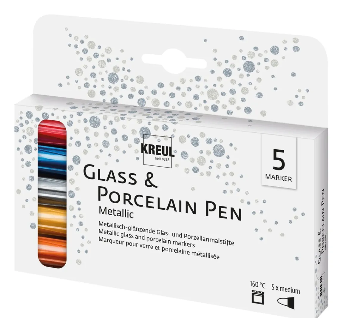 Best Kreul Kreative KREUL PorcelainPen metallic 160°C, 5er-Set
