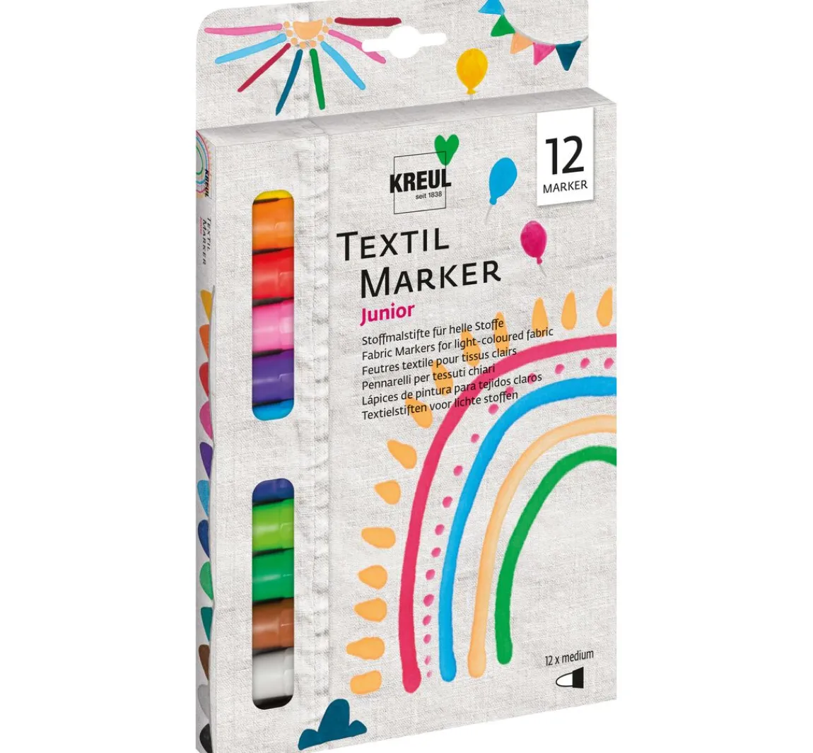 Online Kreul Kreative KREUL Textil Marker medium "Junior", 12er-Set