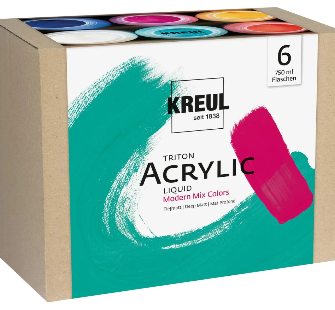 Clearance Kreul Künstler KREUL Triton Acrylic Liquid Set "Modern Mix Colors"