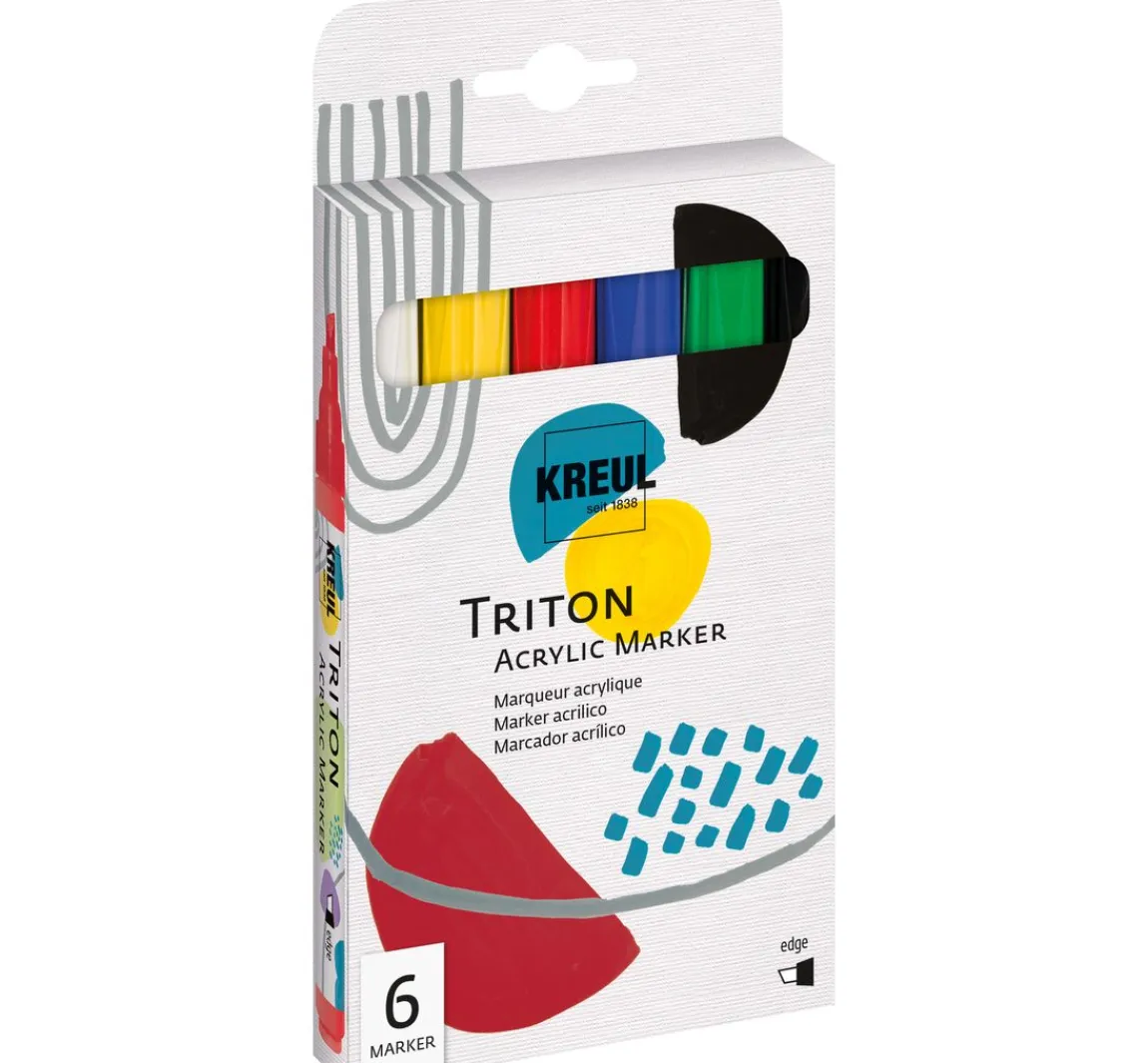 Outlet Kreul Künstler KREUL Triton Acrylic Marker "edge", 6er-Set