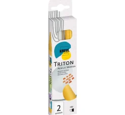 Kreul Künstler KREUL Triton Acrylic Marker "edge", 2er-Set, Silber & Gold