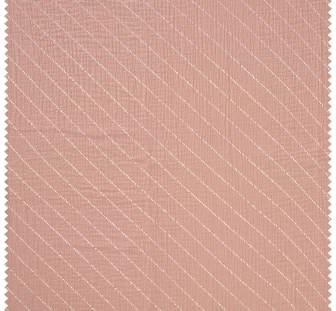 Discount Rico Design Krinkel-Musselin Baumwoll-Stoff mit Hot-Foil Effekt "Streifen"