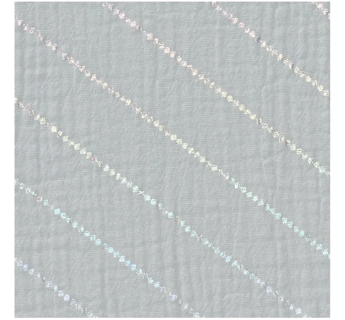 Discount Rico Design Krinkel-Musselin Baumwoll-Stoff mit Hot-Foil Effekt "Streifen"