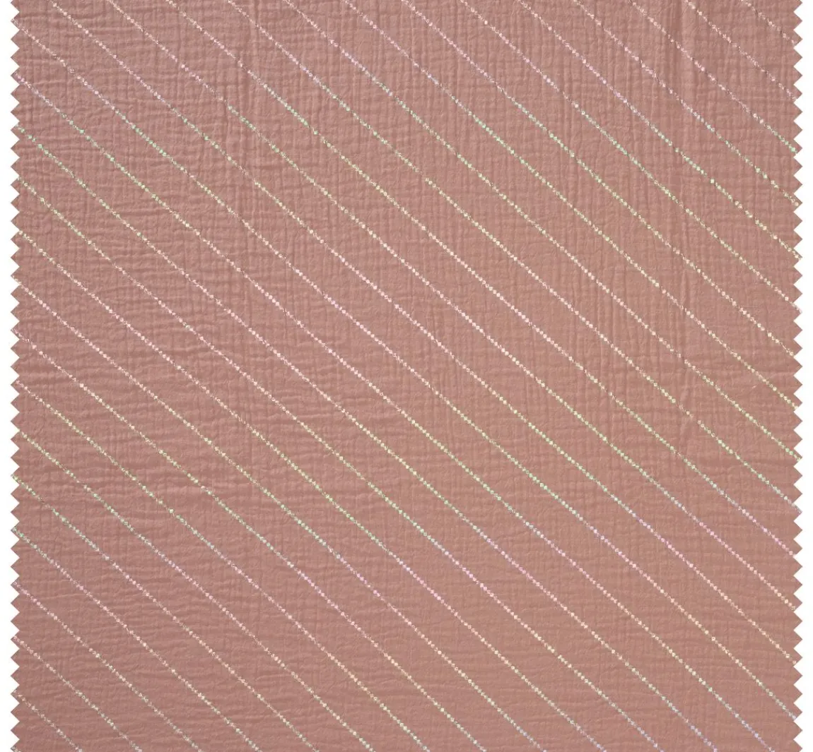 Discount Rico Design Krinkel-Musselin Baumwoll-Stoff mit Hot-Foil Effekt "Streifen"