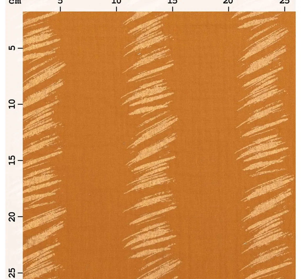 New Rico Design Krinkel-Musselin Baumwoll-Stoff mit Gold-Effekt "Transformation" Crush Stipes