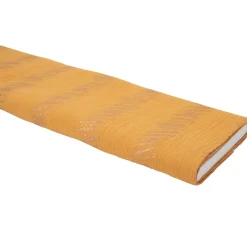 New Rico Design Krinkel-Musselin Baumwoll-Stoff mit Gold-Effekt