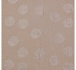 Best Rico Design Krinkel-Musselin Baumwoll-Stoff mit Metallic-Effekt "Sakura Blossom Taupe"
