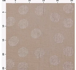 Best Rico Design Krinkel-Musselin Baumwoll-Stoff mit Metallic-Effekt "Sakura Blossom Taupe"