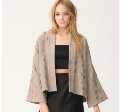 Best Rico Design Krinkel-Musselin Baumwoll-Stoff mit Metallic-Effekt