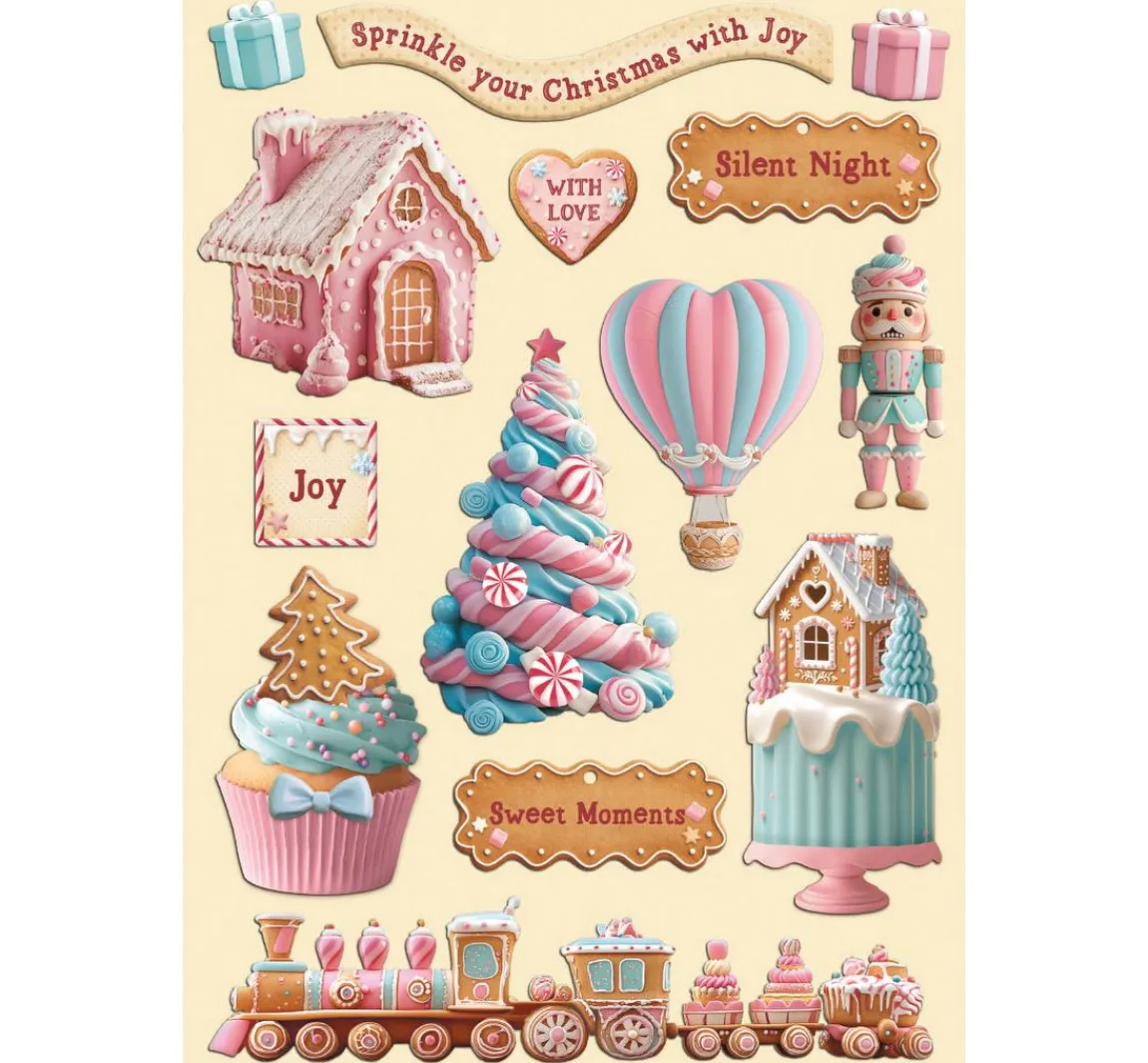 Clearance Stamperia Lasercut-Motive "Candy Christmas"