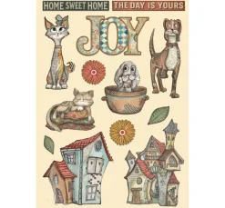Outlet Stamperia Lasercut-Motive "Furry Friends"