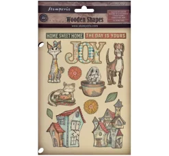 Outlet Stamperia Lasercut-Motive "Furry Friends"