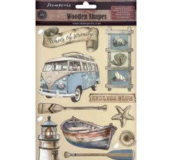 Stamperia Lasercut-Motive "Silent Sea - Endless Blue"