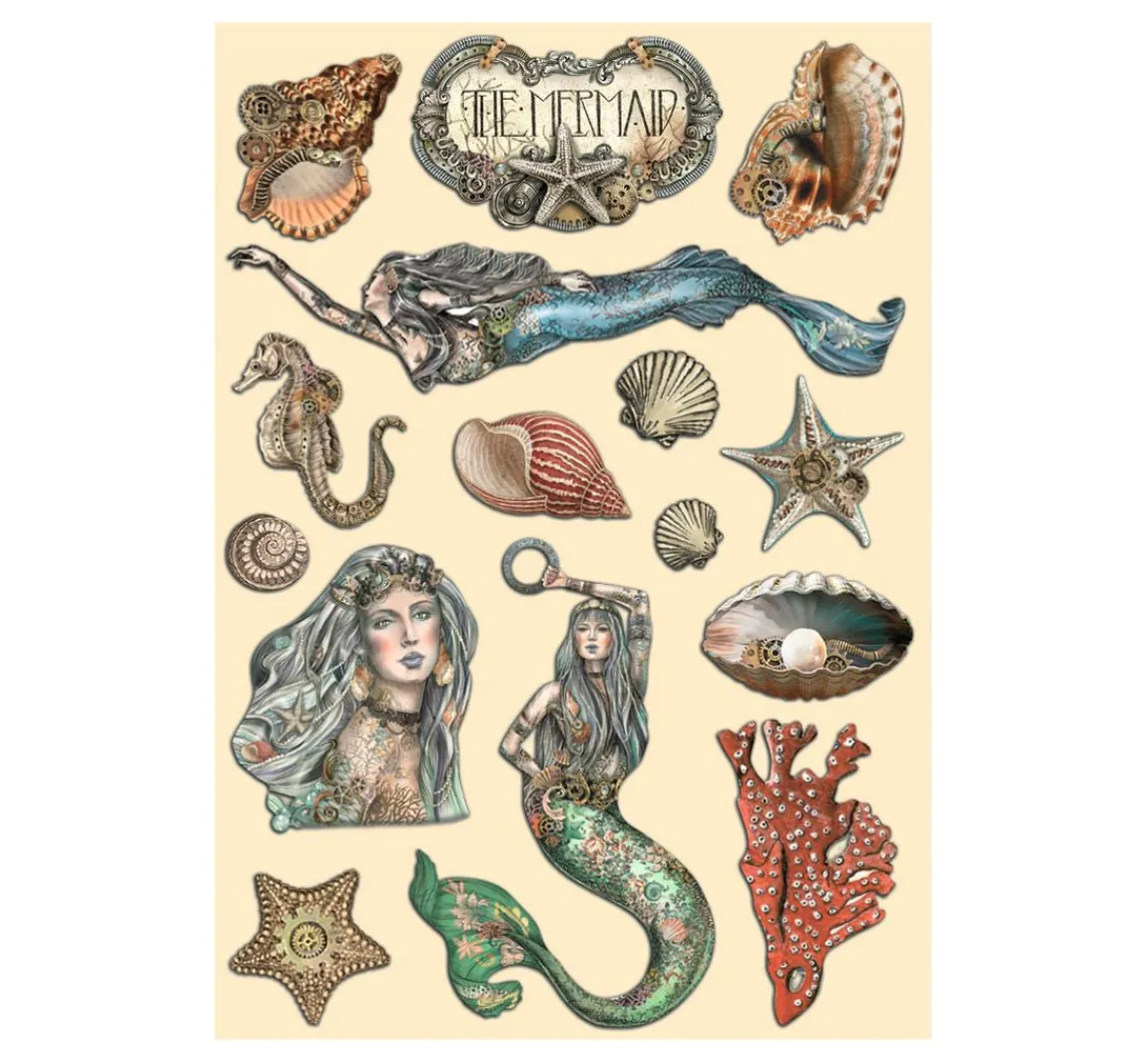 Hot Stamperia Lasercut-Motive "Songs of the Sea - Meerjungfrau"