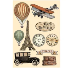 Outlet Stamperia Lasercut-Motive"Around the World"